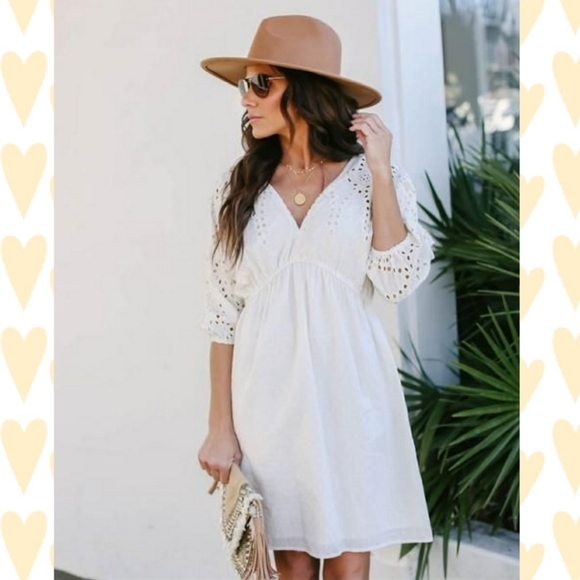 Lovestitch Hometown Honey Cotton Eyelet Dress - Picture 1 of 6